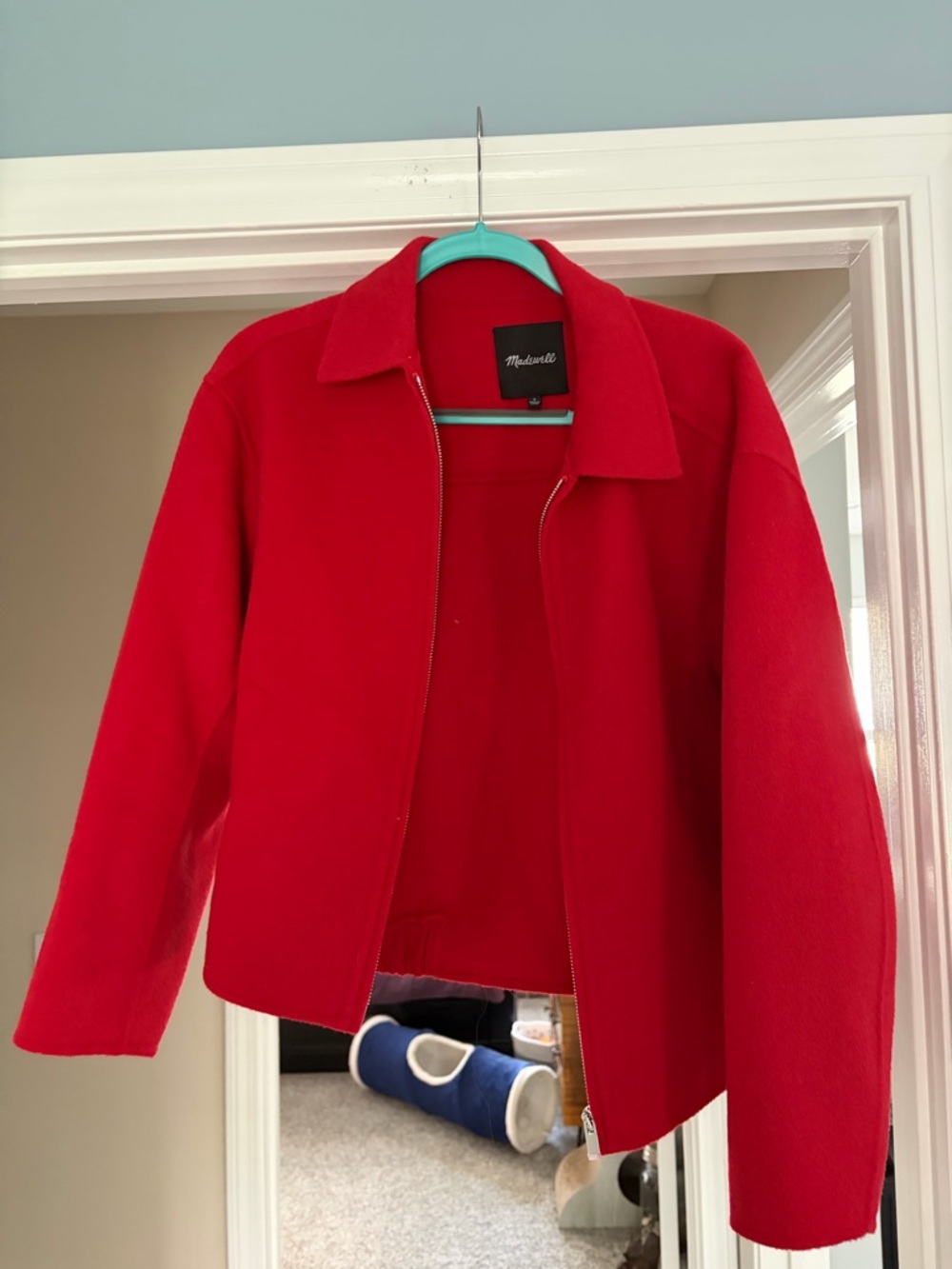 Madewell Bright Red Zip Jacket
